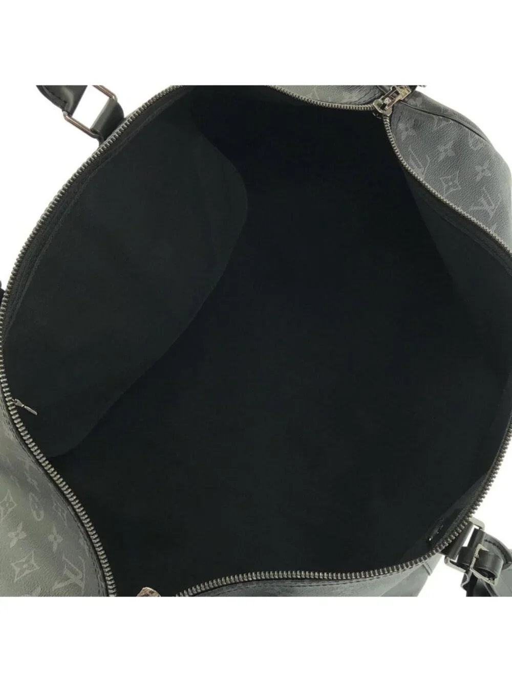Louis Vuitton Monogram Eclipse Keepall Bandouliere 55 Boston Bag